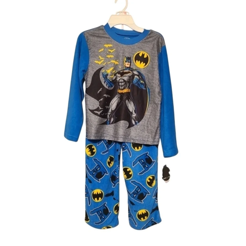Batman Boys Pajama Set - Blue and Black NWT RV $46 Size 10